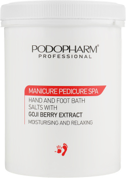 Podopharm Соль смягчающая для ванн при педикюре/маникюре с ягодами годжи и маслом ши 1400 г