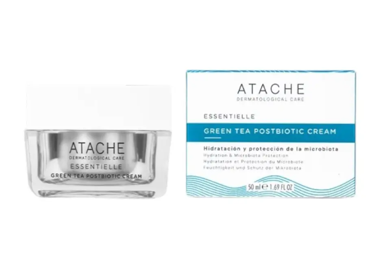 ATACHE Essentielle Green Tea Postbiotic Cream Увлажняющий крем с зеленым чаем и постбиотиками для ежедневного баланса кожи 50 мл 