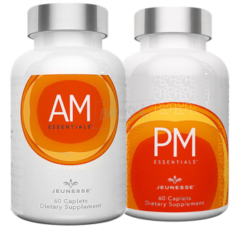 Jeunesse Global AM & PM Essentials™ Дневные и ночные добавки против старения 60 капсул + 60 капсул