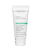 Christina Elastin Collagen Placental Enzyme Moisture Cream with Vit. A, E & HA - Увлажняющий крем с плацентой, энзимами, коллагеном и эластином для жирной и комбинированной кожи