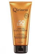 Qiriness Caresse Soleil Suprême Corps SPF50 Detoxifying & Sublimating Protective Sun Lotion SPF50 Антиоксидантный солнцезащитный лосьон Совершенство и детокс для кожи тела SPF50 200 мл