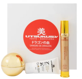Utsukusy Dragon Blood Набір Антивіковий регенеруючий догляд з пілінгом у подарунок