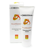 Christina Sunscreen Moisturizing Cream With Vitamin E Physical SPF 25 - Солнцезащитный увлажняющий крем с витамином Е и СПФ-25 (физический) 75 мл