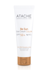 ATACHE BE SUN GEL CREAM COLOR SPF50+ Омолаживающий солнцезащитный крем-гель с тоном для жирной и комбинированной кожи SPF50+ 50 мл