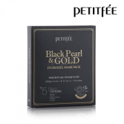  Petitfee Black Pearl & Gold Hydrogel Mask Pack Гидрогелевая маска с золотом и черным жемчугом 5 шт
