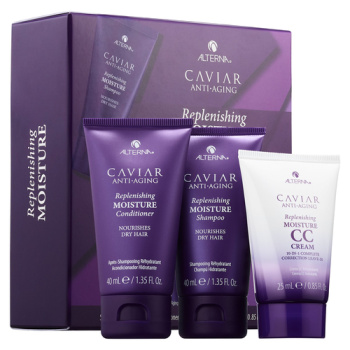 Alterna Caviar Replenishing Moisture Consumer Trial Kit minis Дорожный набор для увлажнения сухих волос с экстрактом черной икры 