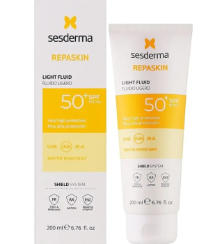 Sesderma Repaskin Light Fluid Легкий солнцезащитный флюид для тела SPF50+ 200 мл