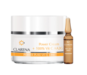 Clarena Power Cream + 100% vit c AA2GTM Крем с 100% активным вит С и экстрактом шелка 50 мл + 1,5 мл