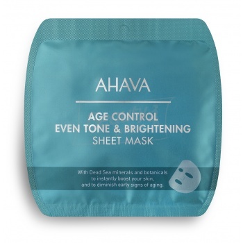 Ahava Age Control Even Tone & Brightening Sheet Mask Осветляющая омолаживающая тканевая маска 1 шт