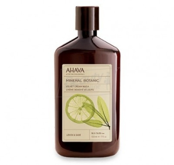 Ahava Mineral Botanic Body Cream Wash Lemon Sage Мягкий крем для душа лимон-шалфей 500 мл