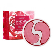 Petitfee Pink Vita Brightening Eye Mask Осветляющие патчи для глаз на основе эссенции розовой воды 60 шт