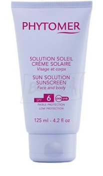 Phytomer Sun Solution Sunscreen Face and Body SPF6 Сонцезахисний крем для обличчя та тіла SPF 6 125 мл
