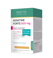 Biocyte Keratine Forte Anti-Chute Уменьшает выпадение волос, укрепляет и возвращает им блеск, стимулирует рост волос 120 капсул