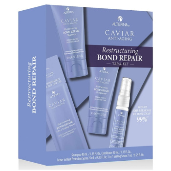 Alterna Caviar Restructuring Bond Repair Consumer Trial Kit Дорожный набор для восстановления поврежденных волос с экстрактом чёрной икры 
