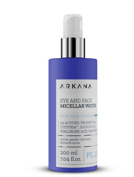 Arkana Eye+Face Micellar Water Мицеллярная вода для снятия макияжа с глаз с аминокислотами и гиалуроновой кислотой 200 мл