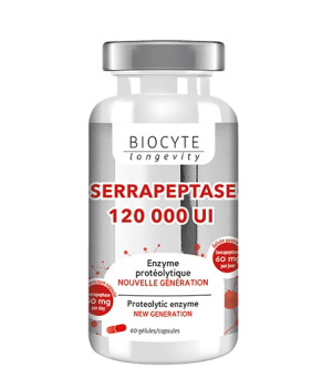 Biocyte Serrapeptase Протизапальний, протинабряковий засіб, зменшення набряків після процедур 60 капсул