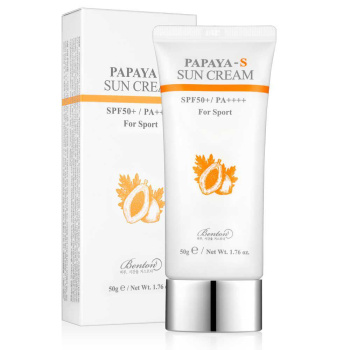 Benton Papaya Sun Cream SPF 50+/ PA++++ Солнцезащитный крем с экстрактом папайи SPF50+/ PA++++ 50 мл