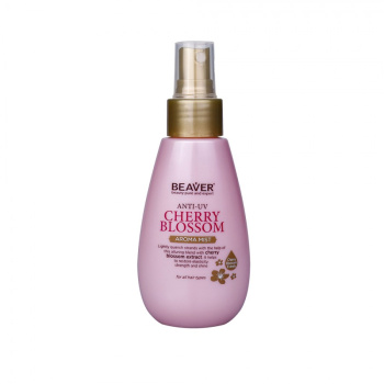 Beaver Anti-UV Aroma Mist Cherry Blossom Refreshing Spray Укрепляющий арома спрей для волос с экстрактом цветов Сакуры с защитой цвета 100 мл